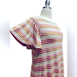 COMO BLU Striped Multicolor Women's Dress